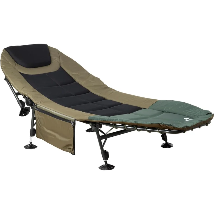 CampFeuer Angelliege Karpfenliege XXL, 200 x 81 x 41-98 cm, Campingliege, faltbar Einfach auf- und abzubauen – Bild 1