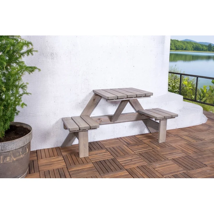 Sens Line Balkon Wand Bank Picknick Holz 160 x 60 cm – Bild 3