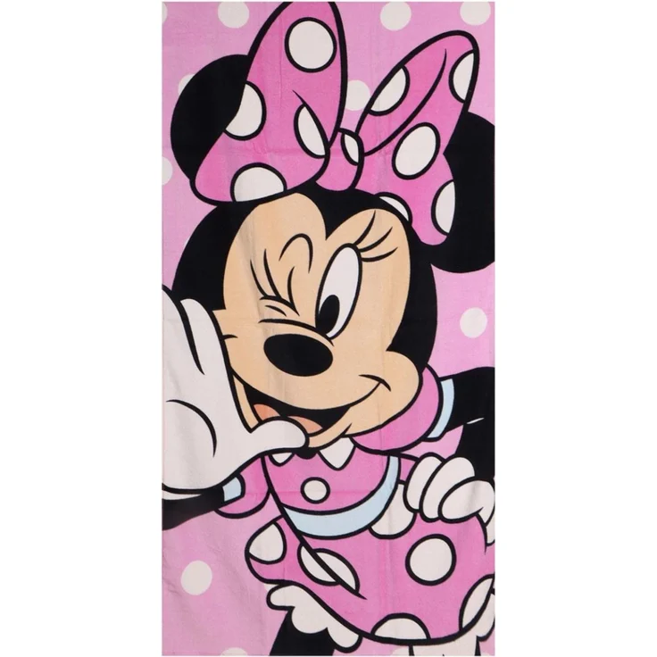 Disney Minnie Mouse Strandtuch Kinder 70 × 140 cm aus 100% Baumwolle 250 gsm – Bild 1