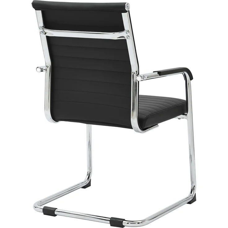 CLP Konferenzstuhl Hakon Freischwinger mit Gestell verchromt,schwarz – Bild 5