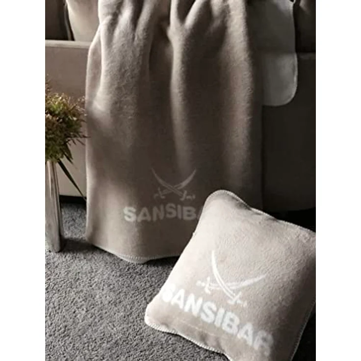 Sansibar 'Doubleface' Wohndecke, Baumwollmischgewebe taupe, 150 x 200 cm – Bild 4