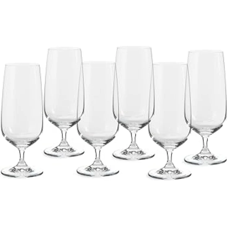 ECHTWERK Bierglas Pilsbiergläser Set, ca. 400 ml, 6-tlg, Glas, Strapazierfähige Biertulpen, stilvoll und passend zur Tischdeko – Bild 1