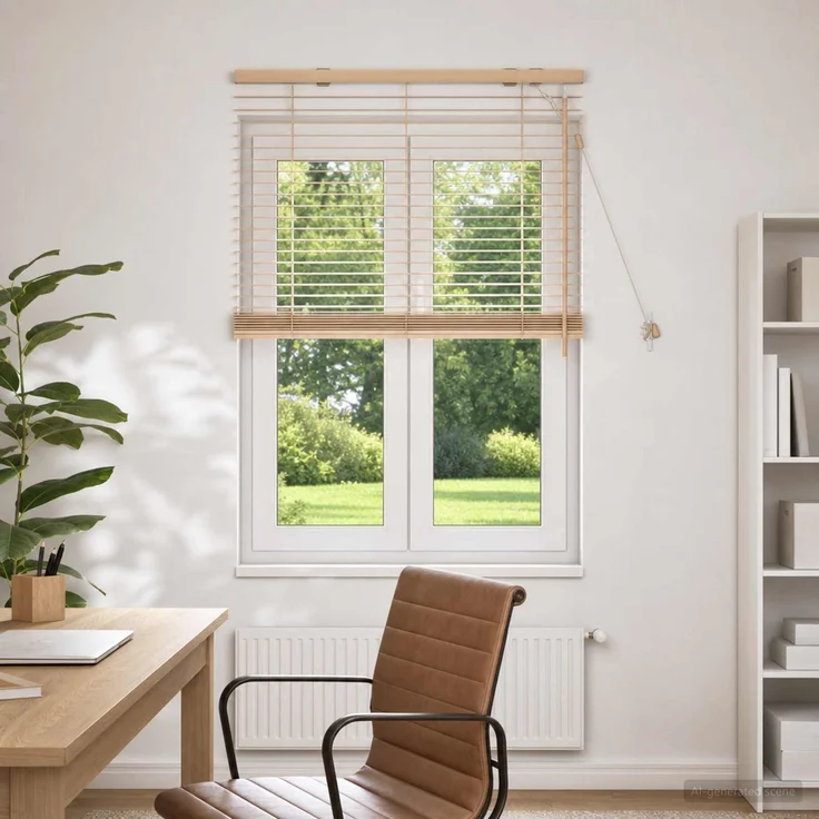 vidaXL Venezianische Jalousie Eichenoptik 90 x 130 cm 35 mm 42015314 – Bild 1