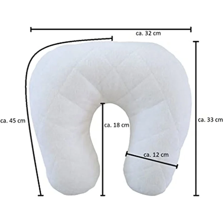 DUKAL Kissenbezüge Nackenhörnchen, aus hochwertigem Doppel-Jersey, (1 Stück), aus hochwertigem Doppel-Jersey, 100% Baumwolle, Made in Germany – Bild 2