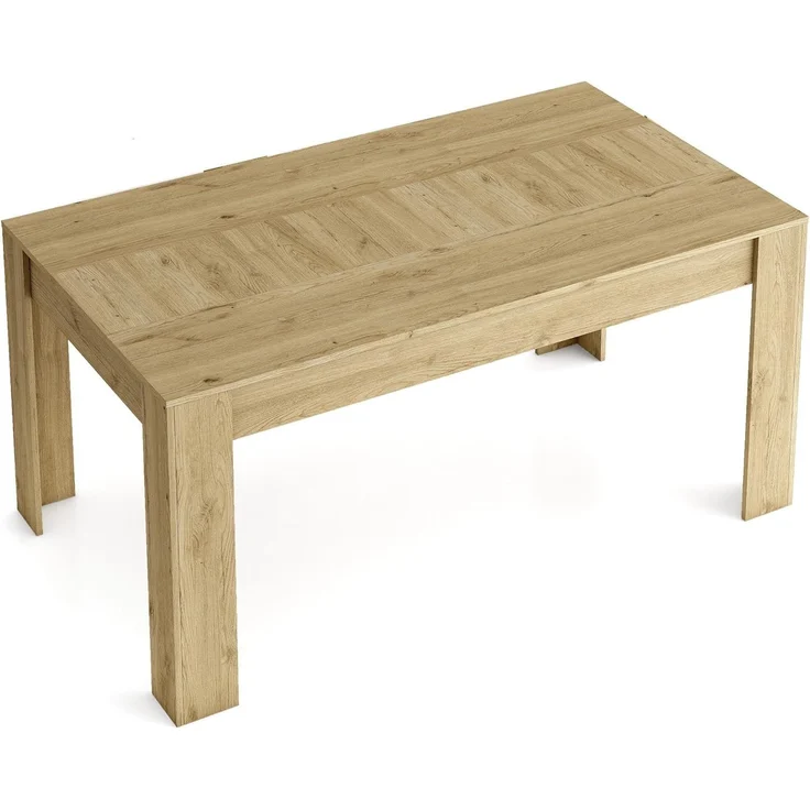 Skraut Home - Kai Ausziehbarer Tisch bis 200 cm - 76 x 140 x 90 cm - Für jeden Anlass - Eiche - Ideal in Esszimmer oder Küche - Moderner Stil - Eichenholz