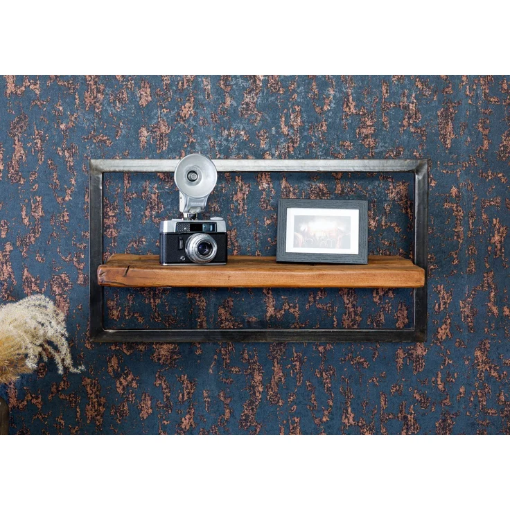 Wandregal Altholz 65x25x35 braun lackiert SEVILLA #08 – Bild 9