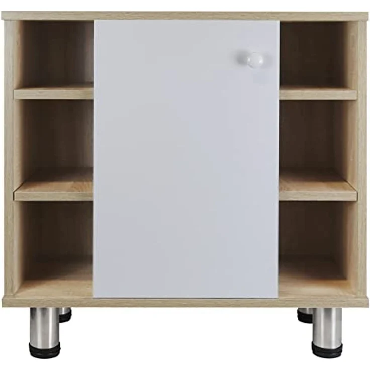 Stabilo Sanitär Waschbeckenunterschrank Waschbeckenunterschrank "Berta" Holz/Eichen Optik Seitenfächern mit Seitenfächern – Bild 3