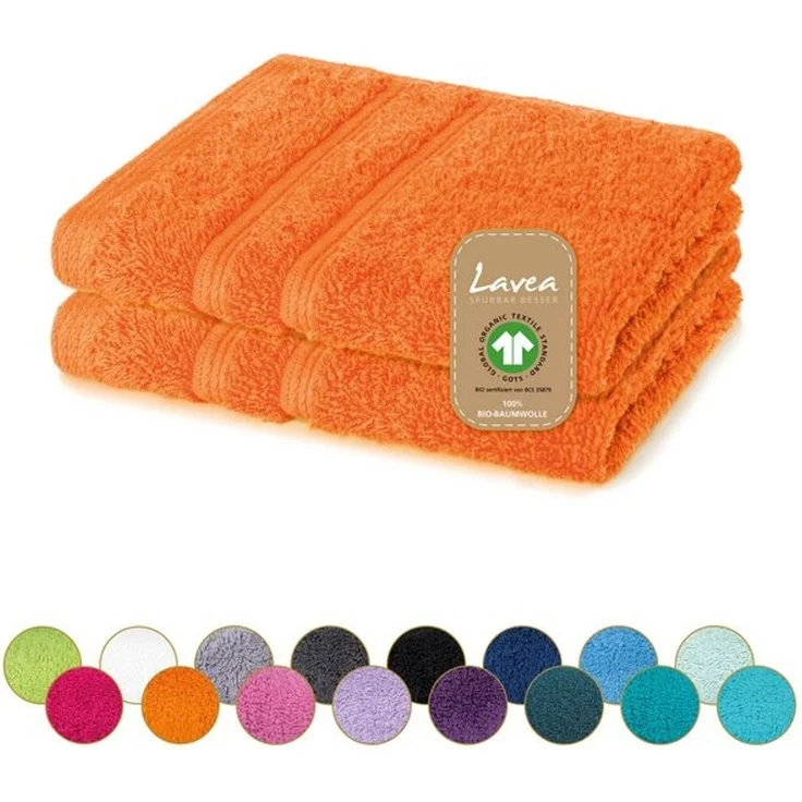 Lavea Seiftuch Bali, 30x30cm aus 100% Bio-Baumwolle, einzigartig weiche Seiftücher mit Aufhänger (Set, 2-St), hochwertige und nachhaltige Premium Waschlappen - schonende Reinigung – Bild 4