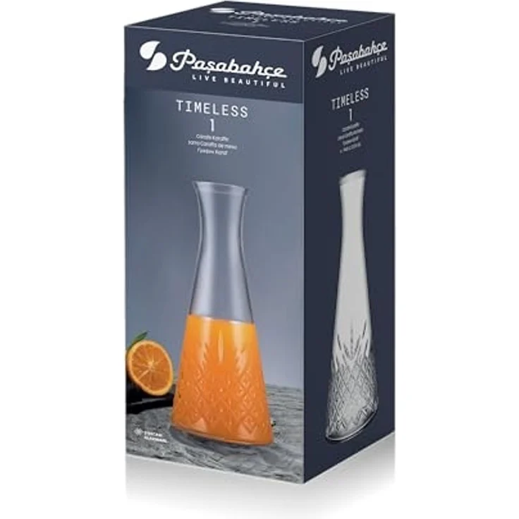 Pasabahce Karaffe Timeless, (Packung, 1 teilig), Karaffe für Wein und Getränke – Bild 2