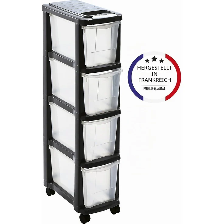 Mondex Schubladen Rollcontainer Turm Wagen Wäschesortierer schmal – Bild 4