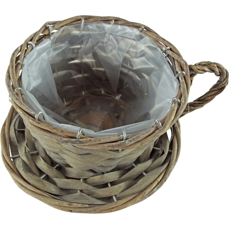 2er Set Natürliche Pflanztasse ca. 11 cm - Gartendekoration – Bild 4
