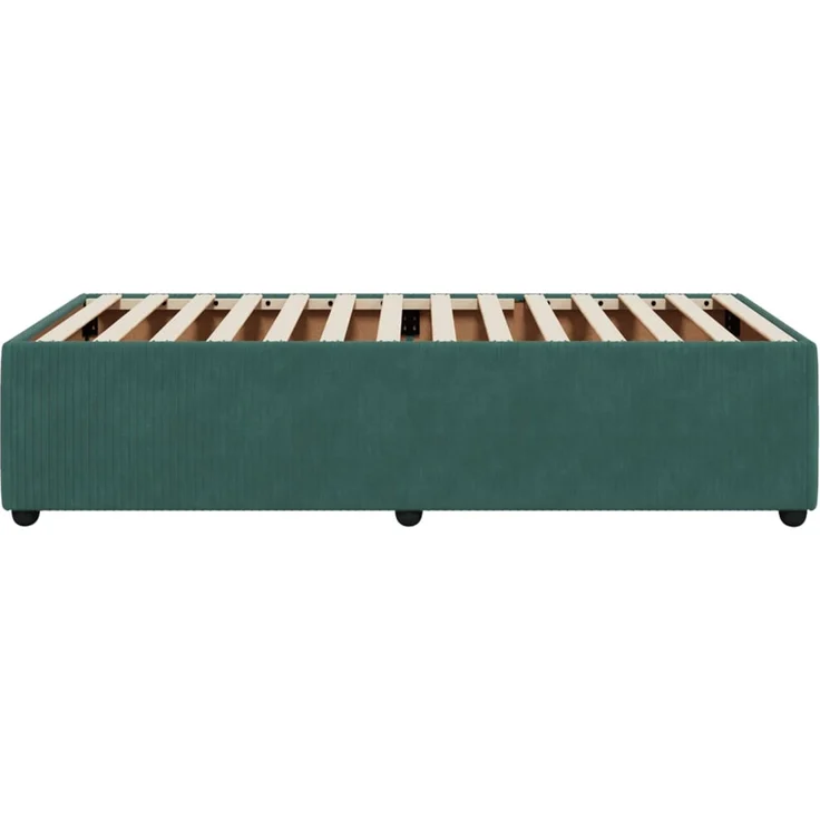 vidaXL Bettgestell ohne Matratze Dunkelgrün 100x200 cm Samt 3284991 – Bild 5