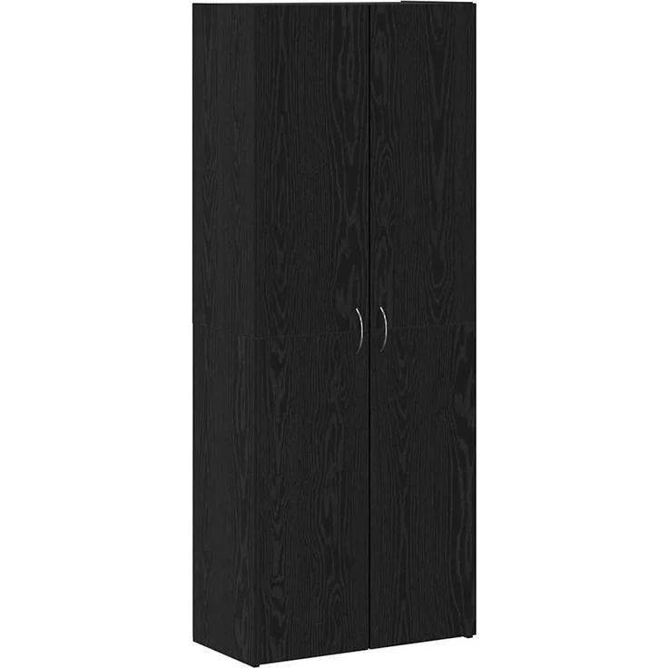 vidaXL Büroschrank Schwarz Eichen-Optik 60 x 32 x 152,5 cm 3365560 – Bild 2