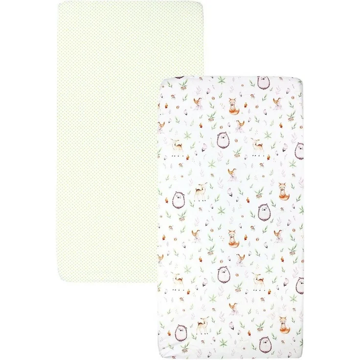 TupTam Spannbettlaken Baby Spannbettlaken Spannbetttuch für Babybett Kinderbett 2er Pack – Bild 2