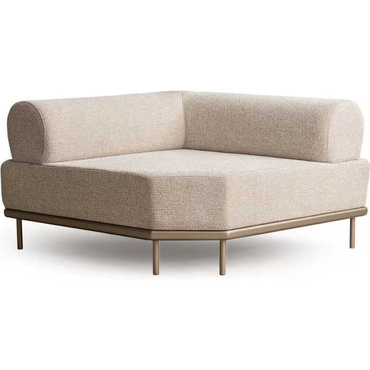 Ecksofa "Norella" mit Hocker-Beige – Bild 18