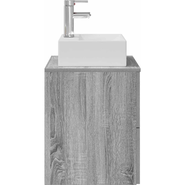 vidaXL Wandmontierter Waschbeckenunterschrank Grau Sonoma 890283 – Bild 4