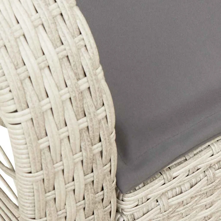 vidaXL Garten-Schaukelstuhl mit Kissen Hellgrau Poly Rattan 4104198 – Bild 7