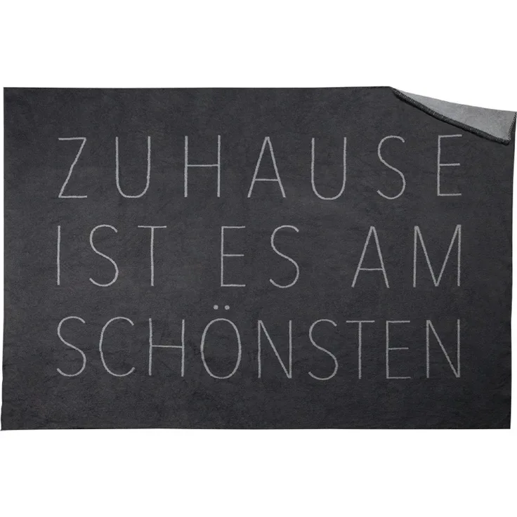 räder LIVING Decke ZUHAUSESEIN Kuscheldecke aus Baumwolle