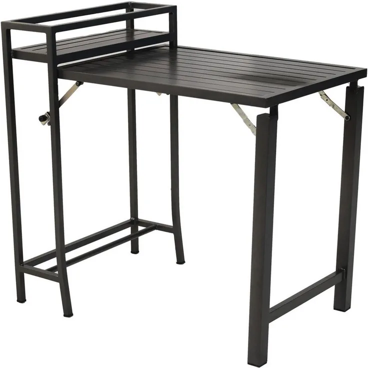 MERXX Gartentisch Balkonklapptisch (1-St), Tischplatte aus Aluminium, Tischplatte abklappbar
