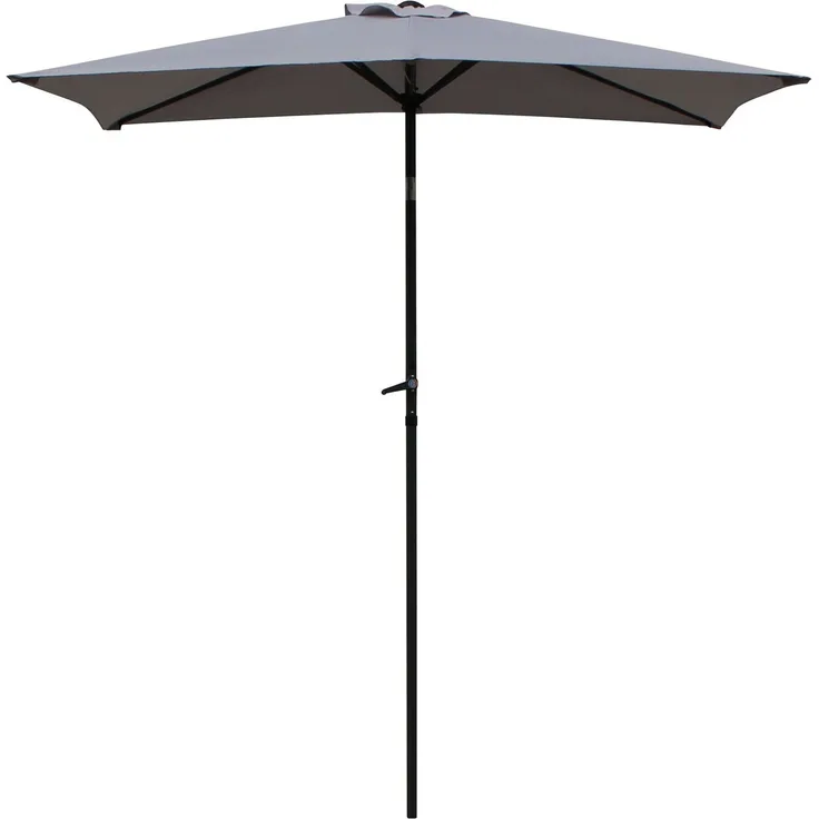Gardissimo NEW SUNNY Sonnenschirm 210x140cm Gartenschirm Kurbelschirm hellgrau