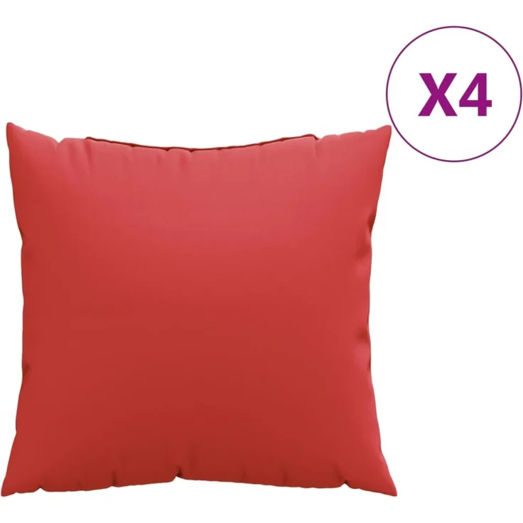 vidaXL Sofakissen 4 Stk. Rot 50x50 cm Stoff 360387 – Bild 2