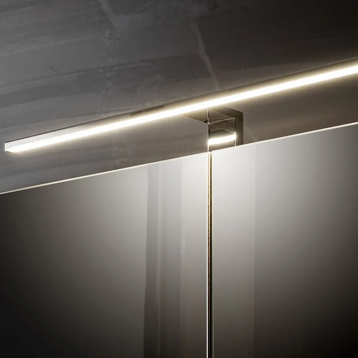 Spiegelschrank 60cm mit LED PUEBLA-56-TAUPE in taupe mit Vintage Oak Eiche, B/H/T ca. 60/65-75/17 cm – Bild 9