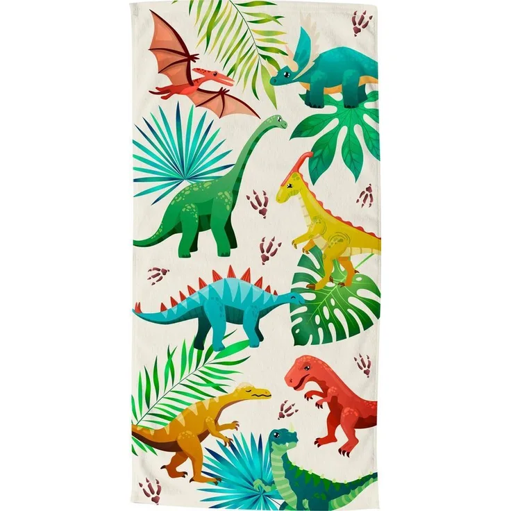 Good Morning Mikrofaser Strandtuch Liegetuch 75 X 150 cm Dinos bunt