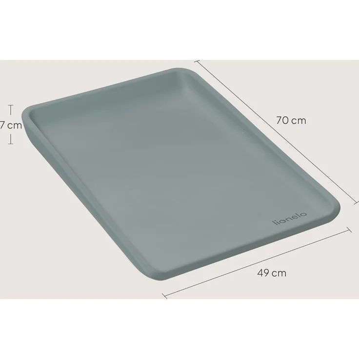 Lionelo Megs Wickelauflage für Wickeltische, wasserdicht, waschbar, multifunktional, weicher PU-Schaum, ca. 50x70 cm, sicher, rutschfest, Designer – Bild 10