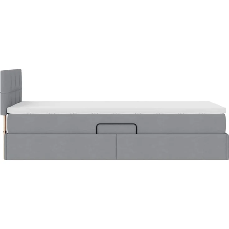vidaXL LED-Speicherbett mit Matratze Hellgrau 100 x 200 cm Stoff 3371124 – Bild 11