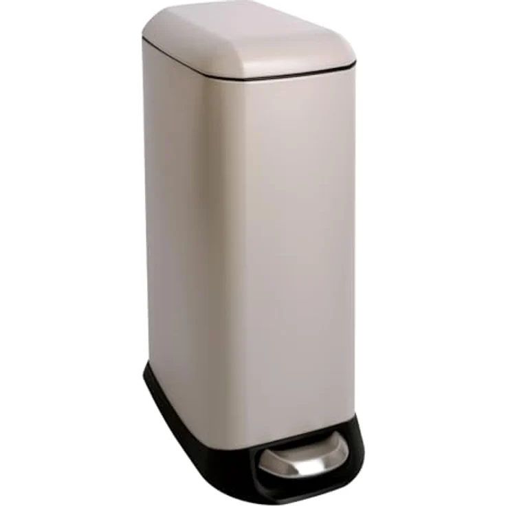 SVITA Mülleimer TS20, 20L Fußpedal mit herausnehmbarem Inneneimer, Softclose-Funktion, Stahl, Taupe – Bild 1