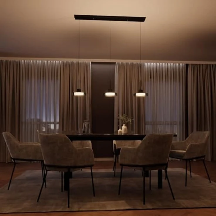 Liadomo LED Pendelleuchte Volos, dimmbar, LED fest integriert, Warmweiß, Neutralweiß, Tageslichtweiß, aus Glas, Fernbedienung inkl, Nachtlicht, Timerfunktion – Bild 5