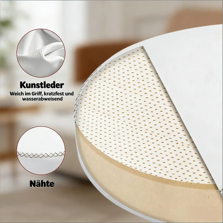 Friseurstühle,Bürostuhl,Drehbarer Bürostuhl,Bequem Beweglicher Bürostuhl,Massagestühle,Barstühle(nur mit Bürostühlen)--Weiß--49x49x58cm--YOUDENOVA – Bild 6