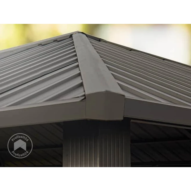 Gartenpavillon 3x3 m Stahldach Hardtop ohne Seitenteile, Pfosten 9x9 cm – Bild 3