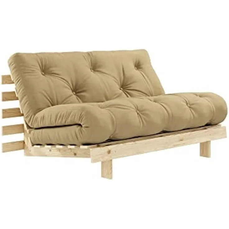 Schlafsofa ROOTS 140 cm von KARUP Polster WHEATBEIGE Klappgestell Kiefer