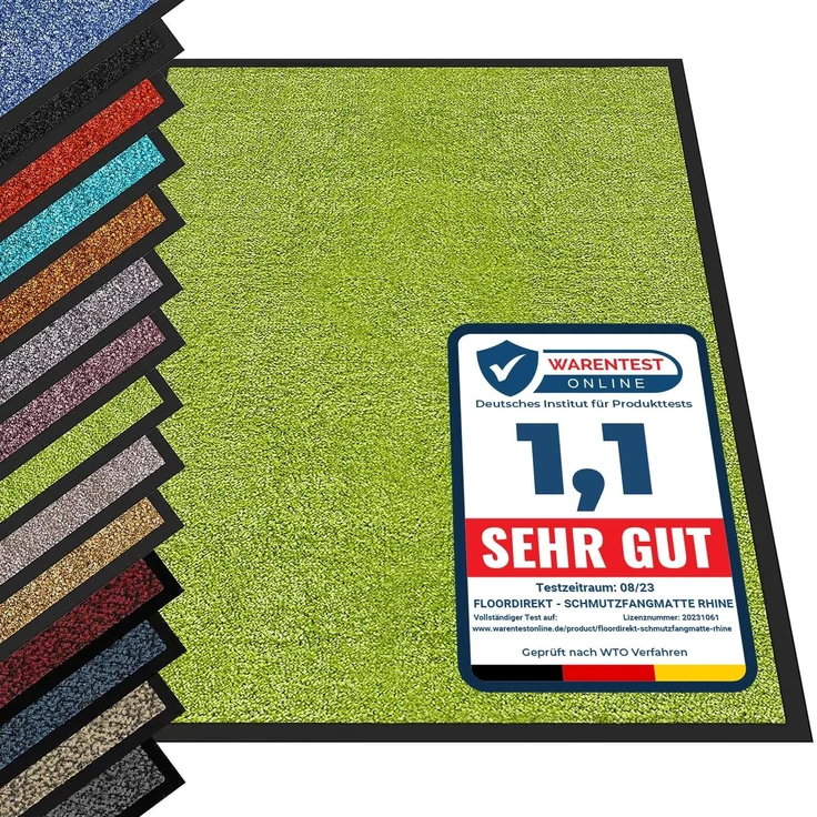 etm® Schmutzfangmatte - Fußmatte in vielen Größen - Türmatte Fußabstreifer für Haustür innen und außen (Hellgrün, 60x90 cm)