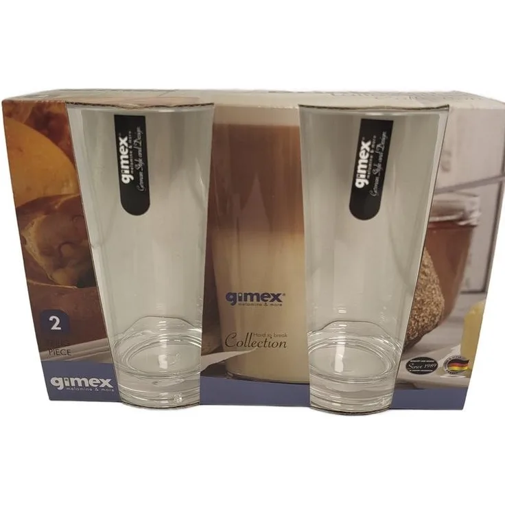 Gimex Latte Macchiato Glas 2er-Set, klar 350 ml