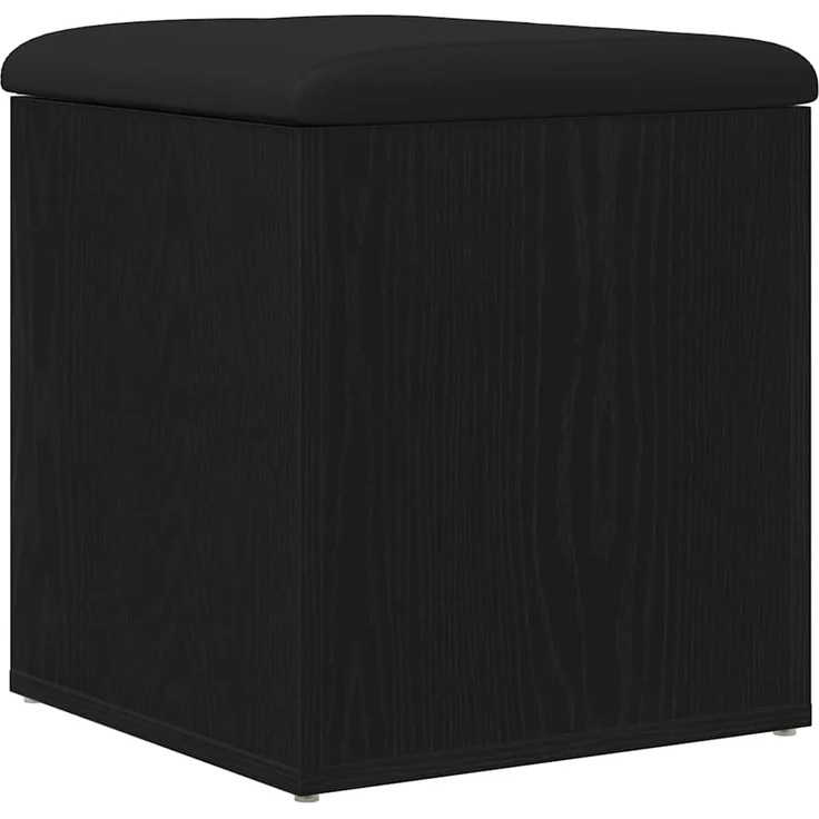 vidaXL Sitzbank mit Stauraum Schwarz Eichen-Optik 42 x 42 x 45 cm 862982 – Bild 1