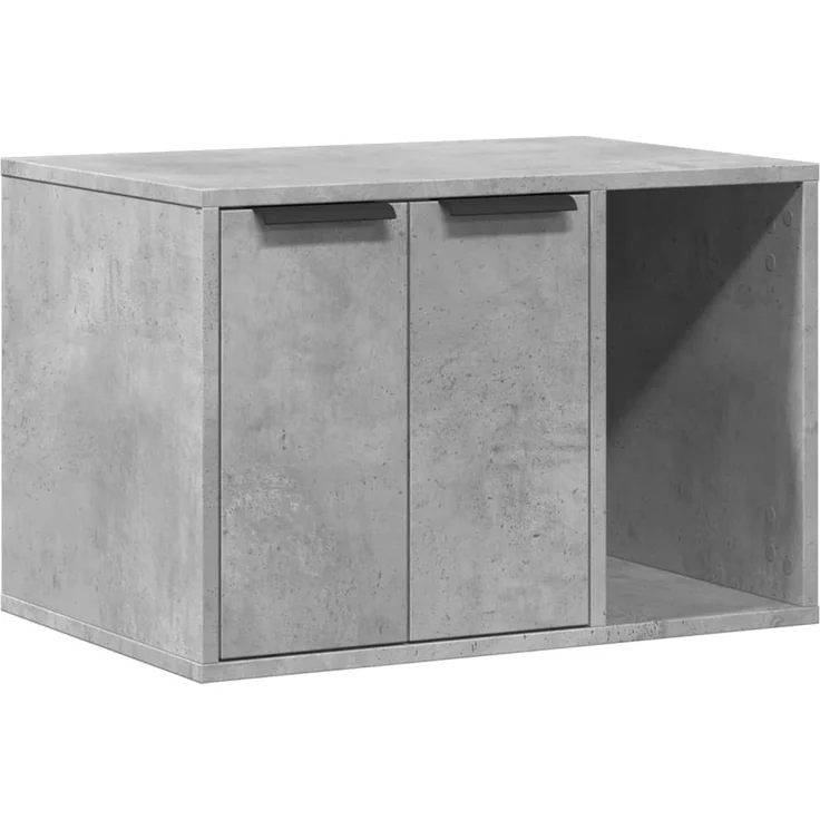 vidaXL Katzenklo Betongrau 60x40x40 cm Holzwerkstoff 857727 – Bild 2