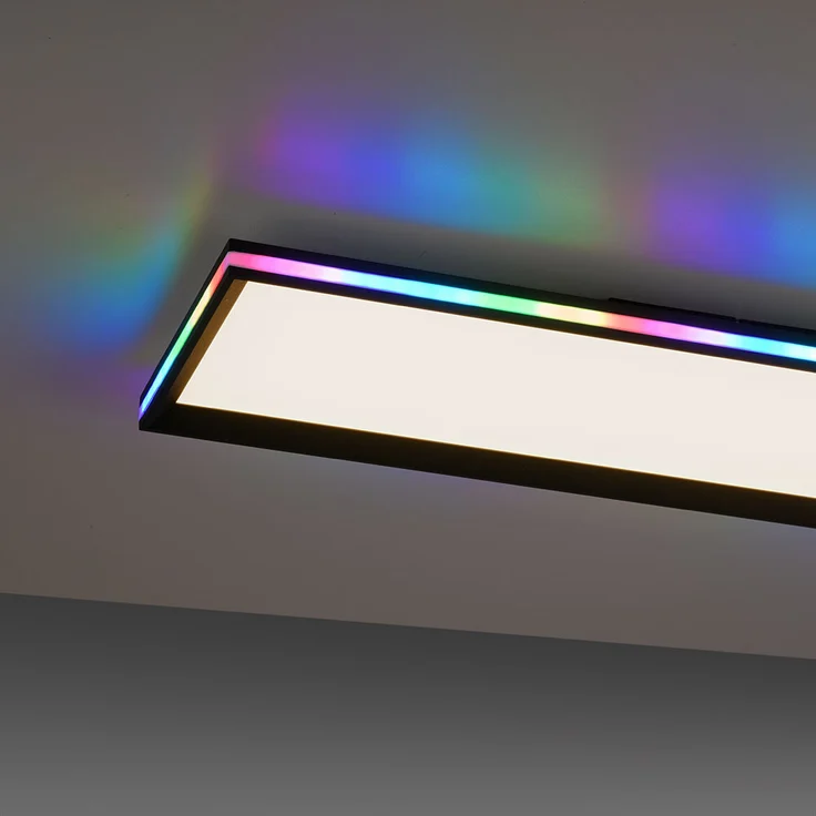 LED Deckenleuchte, Fernbedienung, dimmbar, RGB, L 100 cm – Bild 10