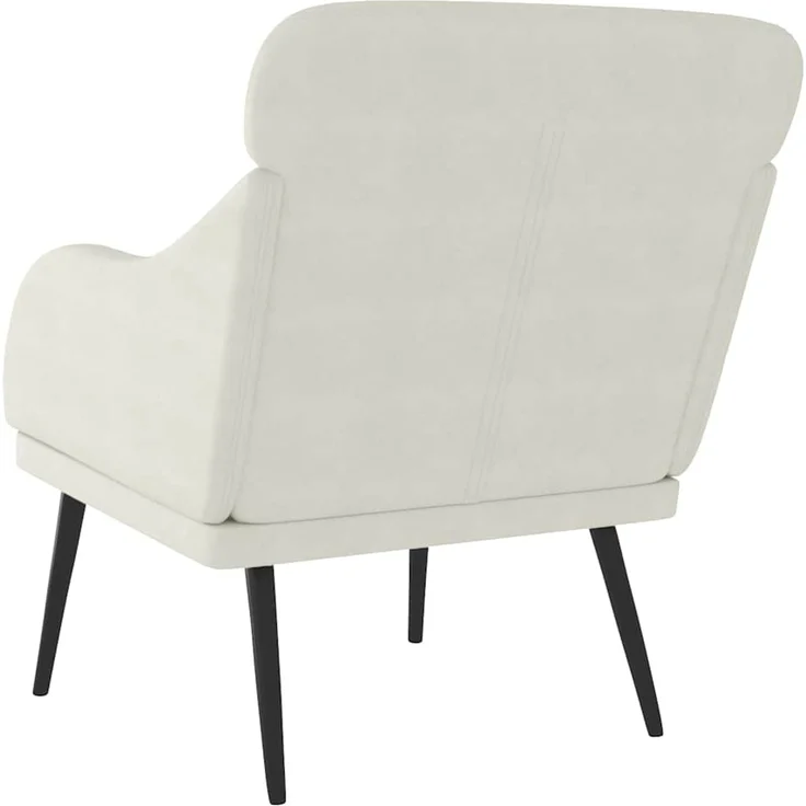 Sessel wohnzimmer, Relaxsessel Creme 63x76x80 cm Samt – Bild 5