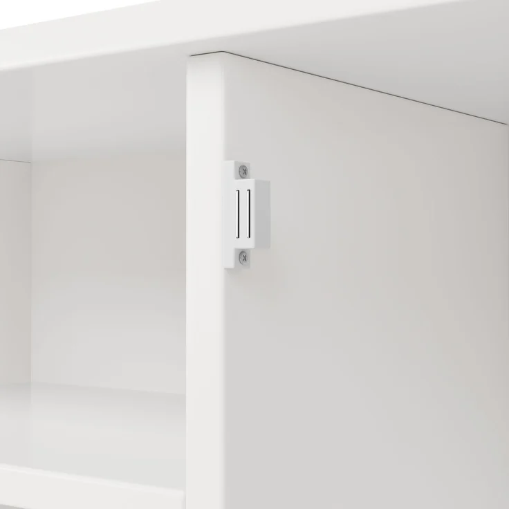 EINHOM Küchenschrank mit verstellbaren Ablagen & Weinregal, Hochschrank Küchenbuffet mit 4 Türen & 2 Schubladen, Sideboard für Küche & Wohnzimmer, Buffetschrank, Weiß – Bild 7