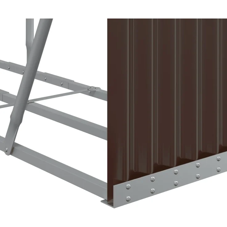 vidaXL Kaminholzunterstand Braun 180x45x100 cm Verzinkter Stahl 364574 – Bild 7