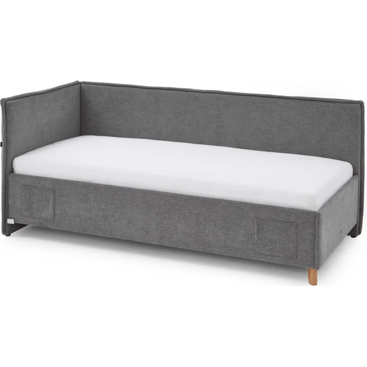 Fun Polsterliege grau Polyester Stoffbezug City 210cm x 150cm x 90cm – Bild 1