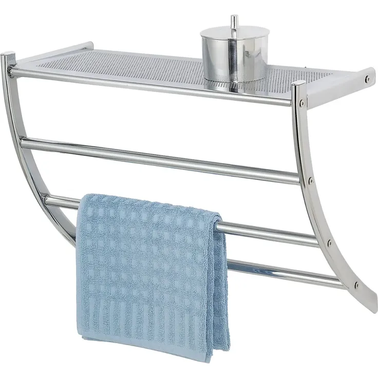 WENKO PESCARA Badregal, Chrom, mit Handtuchhalter