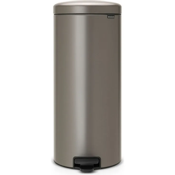 Brabantia Newicon Treteimer, Mülleimer, Abfalleimer, Platinum, 30 L, 114441