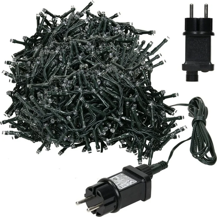 ECD Germany LED-Lichterkette Weihnachtsbeleuchtung Weihnachtslichterkette Christbaumbeleuchtung, Cluster Lichterkette 560 LEDs 11m für Innen & Außen IP44 Warmweiß – Bild 2