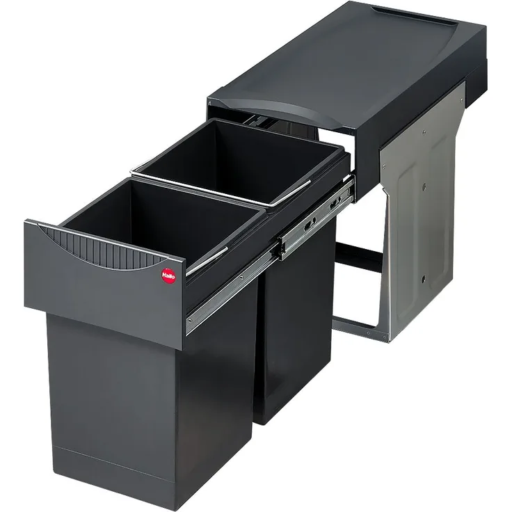 HAILO 3666-10 Abfallsorter 30 (2x15) Liter TANDEM ab 30 cm Schrankbreite