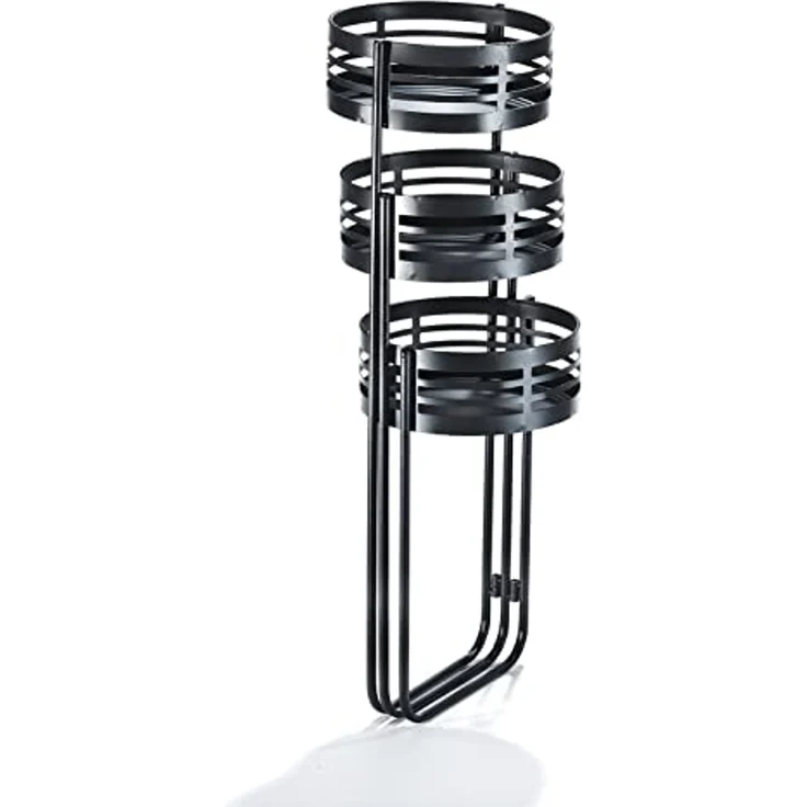 Kobolo Blumenständer Pflanzenständer Blumentreppe - schwarz - Metall (1 St) – Bild 4