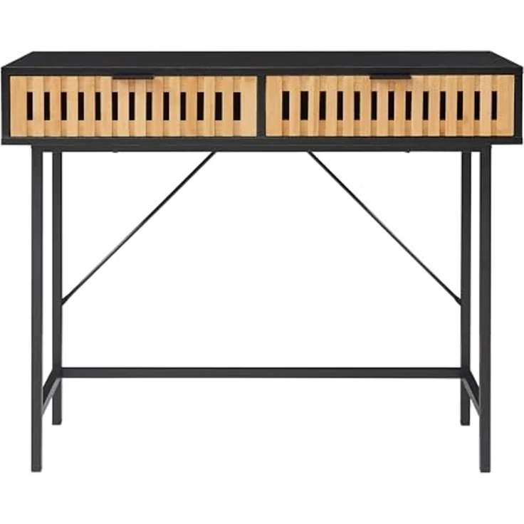 Konsolentisch Luniehti 100x40x75 cm Schwarz/Natur [en. casa] – Bild 6