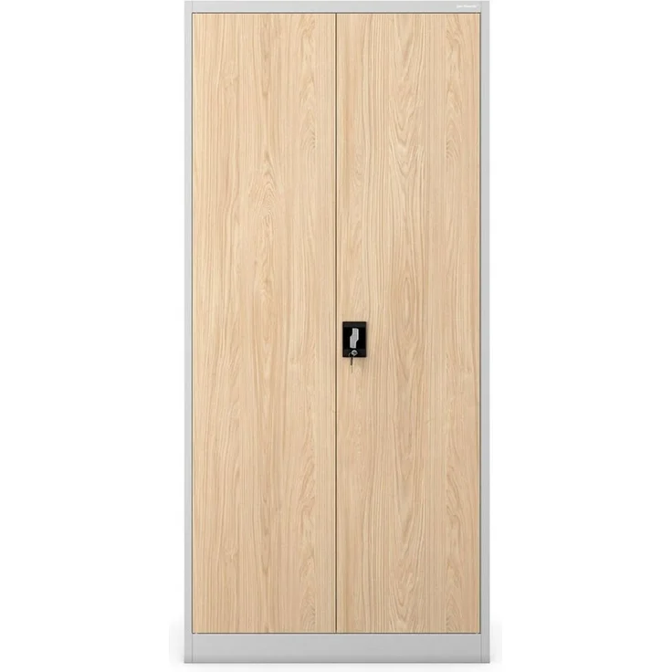 Jan Nowak Metallschrank abschließbar Aktenschrank Büroschrank Stahlschrank mit 4 verstellbaren Fachböden, Ordnerschrank für Büro Kanzlei Archiv Arbeitszimmer, 195 x 90 x 40 cm – Bild 3